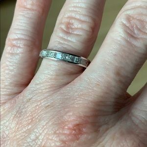 1ct tw princess cut channel set diamond band